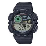 【CASIO 卡西歐】多功能 男錶 月相 釣魚指示 LED照明 防水100米 WS-1500H(WS-1500H-1A)