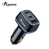 【Apone】105W PD QC 3孔 快充 車用充電器