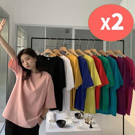 【nata】糖果色百搭純棉上衣(任選兩件)（共十一色）