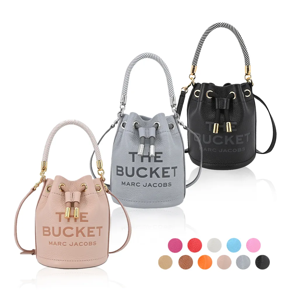 【MARC JACOBS】THE MICRO牛皮束口兩用水桶包(多規格)