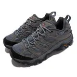 Merrell 戶外鞋 Moab 3 GTX 防水 真皮 女鞋 登山 越野 避震 支撐 耐磨 灰 藍 ML036324