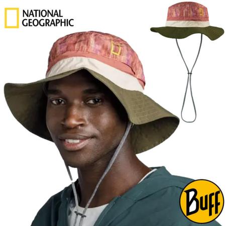 【西班牙 BUFF】可收納圓盤帽(國家地理頻道系列).高防曬 Booney Hat /BF131353-555 繽紛麟麟