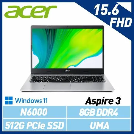 ACER 宏碁 A315-35-P4CG 銀 N6000 15吋 輕薄筆電