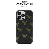 【COACH】iPhone 14/Pro/Pro Max 精品真皮手機殼 小恐龍