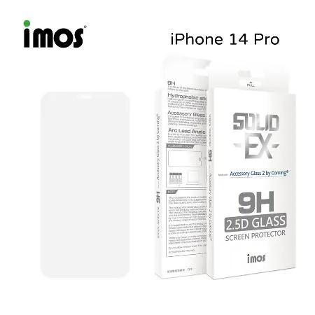 imos 滿版透明玻璃保護貼 - iPhone 14 Pro