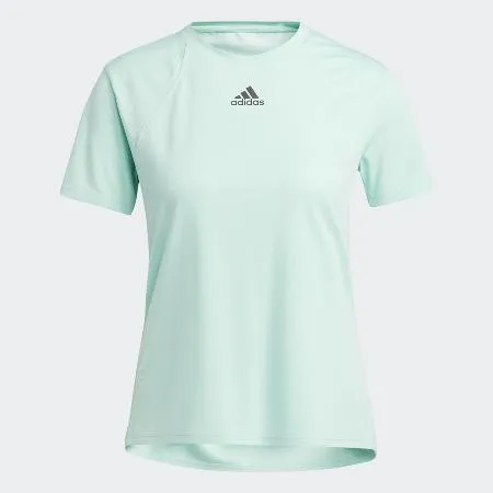 【ADIDAS】 HeatRDY Focus T 女短袖上衣-淺綠-H20749