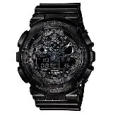 G-SHOCK CASIO 軍事迷彩 雙顯男錶 耐衝擊構造 防水200米 抗磁 GA-100CF-1ADR