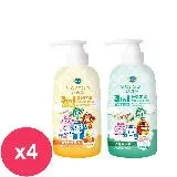 Yorsun 悠森兒Poli波力 敏弱呵護 3in1 洗髮沐浴泡泡露500ml 熱帶果香/寶寶乳香(任選四入)