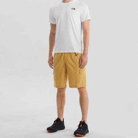 【The North Face】M CLASS V BELTED SHORT男防曬防潑水短褲卡其NF0A7QOY173