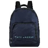 MARC JACOBS 馬克賈伯 經典LOGO尼龍帆布後背包.深藍 大