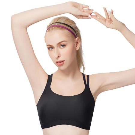 【思薇爾】時尚律動系列L-XL無鋼圈運動短背心(黑色)