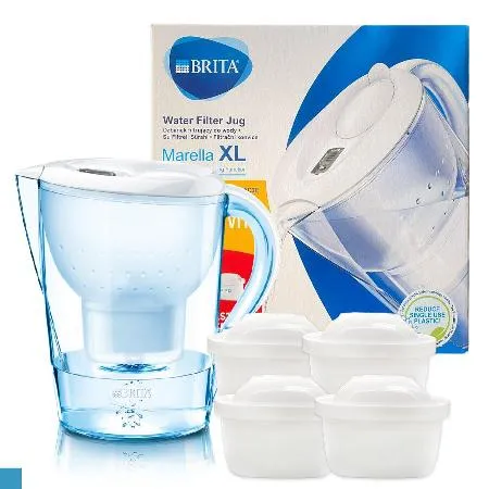 BRITA Marella 濾水壺 3.5L 白色 (內含4顆濾芯)