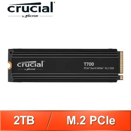 美光Micron Crucial T700 2TB PCIe 5.0 NVMe SSD《附散熱片》