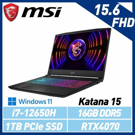 MSI 微星  Katana 15 B12VGK-879TW 15吋 電競筆電