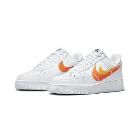 Nike Air Force 1 Low 白橘 噴漆雙勾 FJ4228-100