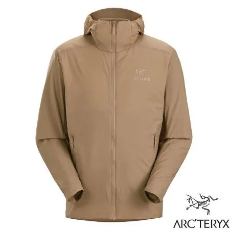 【ARCTERYX 始祖鳥】男 Atom SL 超輕抗水耐磨纖維連帽保暖外套/X000005409-26889 帆布棕