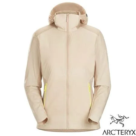 【ARCTERYX 始祖鳥】女 Atom 輕量抗水耐磨纖維連帽保暖外套/X000007037-30788 柳條褐/音速綠