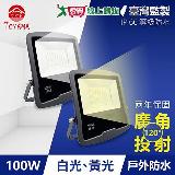 TOYAMA特亞馬 100W黑鑽戶外防水LED投射燈 白光、黃光