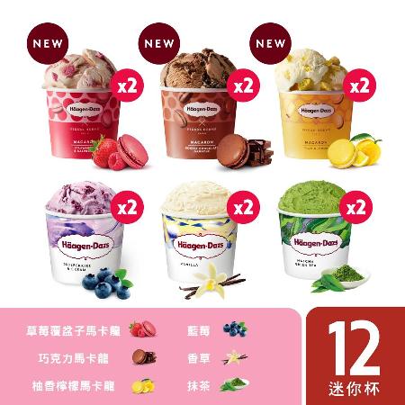 【哈根達斯 Häagen-Dazs】Pierre Hermé馬卡龍派對迷你杯100ml 12入組