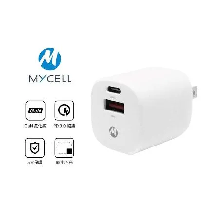 MYCELL 33W GaN PD+QC3 智能充電器