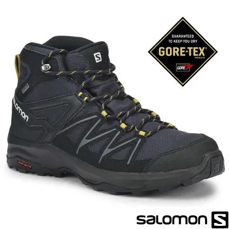 【索羅門 SALOMON】男 DAINTREE GTX 防水透氣耐磨中筒登山鞋/416784 夜空藍/黑/苔綠