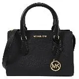 MICHAEL KORS SHEILA 經典防刮三層手提兩用包.黑 小