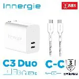 Innergie 台達電 C3 Duo (摺疊版) 30W 雙Type-C 快充頭+C-C 1.8M