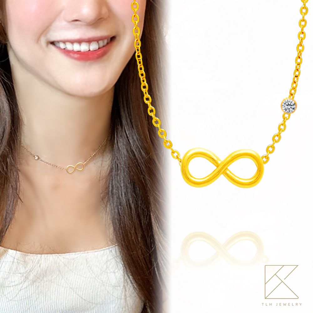 【TLH】簡約鎖骨鍊 
約重0.05錢±2厘