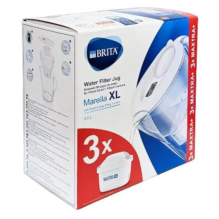 【1壺3芯限定組】德國原裝BRITA Marella XL馬利拉濾水壺3.5L(內含3入濾芯) 