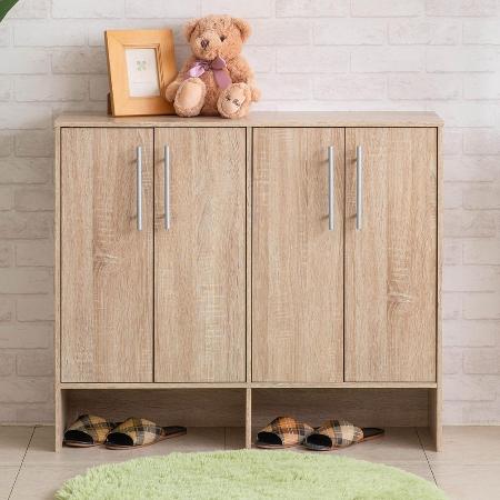 TZUMii四門二格鞋櫃/鞋架/附門鞋櫃/玄關櫃/收納櫃-雙色可選