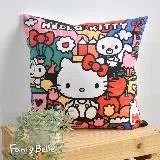 義大利Fancy Belle《Sanrio-都會HELLO KITTY》麂皮靠墊 45*45CM