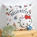 義大利Fancy Belle《Sanrio-經典HELLO KITTY》麂皮靠墊 45*45CM