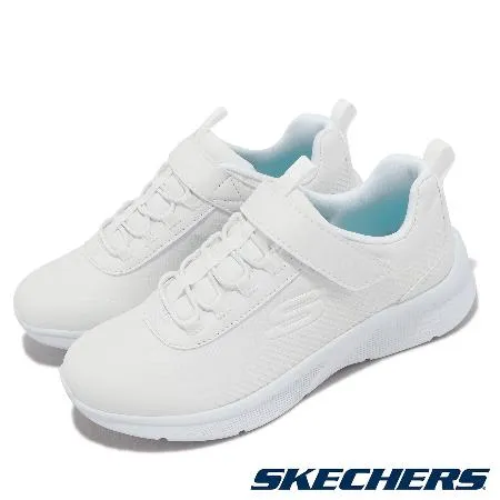 Skechers 童鞋 Microspec-Classmate Cutie 中童 白 全白 皮革 魔鬼氈 運動鞋 302607LWHT