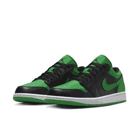 【NIKE】 AIR JORDAN 1 LOW 男籃球鞋-綠黑-553558065