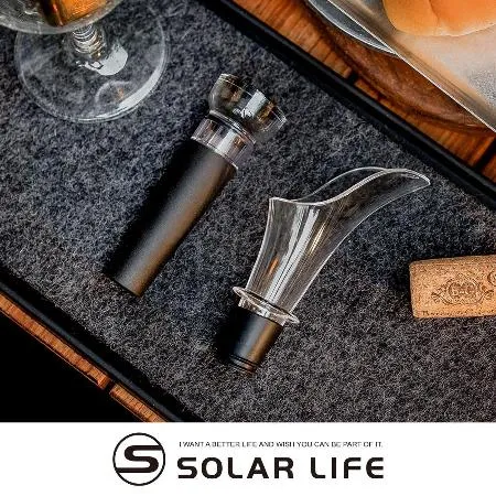 Solar Life 索樂生活 抽氣式真空紅酒保鮮塞+倒酒器.保鮮瓶塞 引酒器 抽氣酒塞 葡萄酒塞 紅酒真空塞