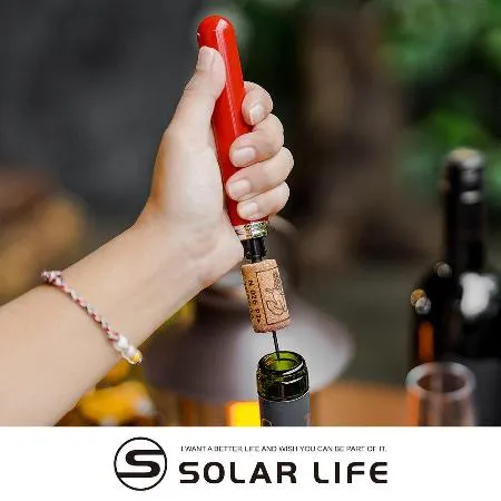 Solar Life 索樂生活 攜帶式筆型氣壓紅酒開瓶器(附割箔刀).筆型開瓶器 紅酒開瓶器 氣壓開瓶器 葡萄酒開瓶器