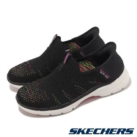 Skechers 休閒鞋 Go Walk 6-Valentina 女鞋 黑 瞬穿科技 健走鞋 記憶鞋墊 套入式 124566BKMT