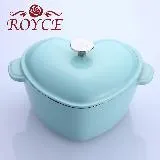 【ROYCE英國皇家玫瑰】心形琺瑯鑄鐵鍋24CM