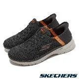 Skechers 健走鞋 Go Walk 6-Free Hand Slip-Ins 男鞋 灰 橘 瞬穿科技 216279CCOR