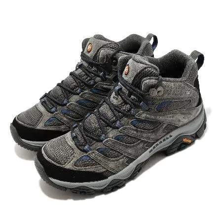 Merrell 戶外鞋 Moab 3 Mid GTX 男鞋 灰 藍 防水 登山鞋 ML035789