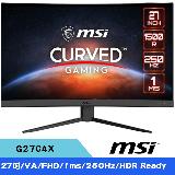 MSI 微星 G27C4X 27吋 250Hz FHD 曲面電競螢幕