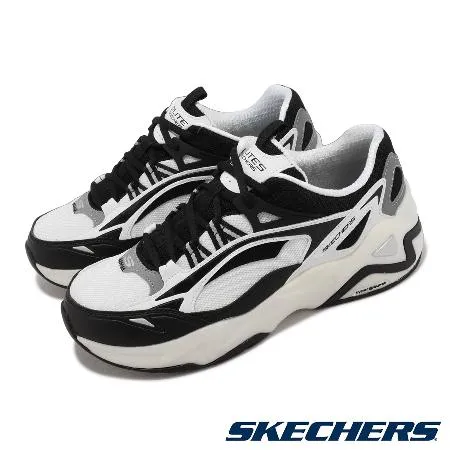 Skechers 休閒鞋 D Lites Hyper Burst 男鞋 黑 白 老爹鞋 固特異橡膠大底 記憶鞋墊 232426WBK