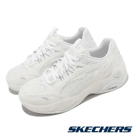 Skechers 休閒鞋 D Lites Hyper Burst 女鞋 白 銀 老爹鞋 固特異橡膠大底 記憶鞋墊 149984WSL