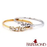 【BRILLMOND JEWELRY】18K金 10分 星河 鑽戒 雙色選(18K金台 天然鑽石總重10分)