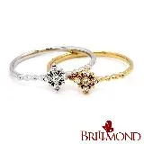 【BRILLMOND JEWELRY】鑽石線戒 18K金 光芒鑽戒雙色選(18K金台 天然鑽石總重6分)