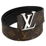 Louis Vuitton LV M9821T LV Initiales 金屬LOGO飾扣經典花紋雙面皮帶 現貨