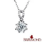 【BRILLMOND JEWELRY】GIA 30分 D/VVS1 18K金花型墜(D/VVS1 3EX 18K白金台)