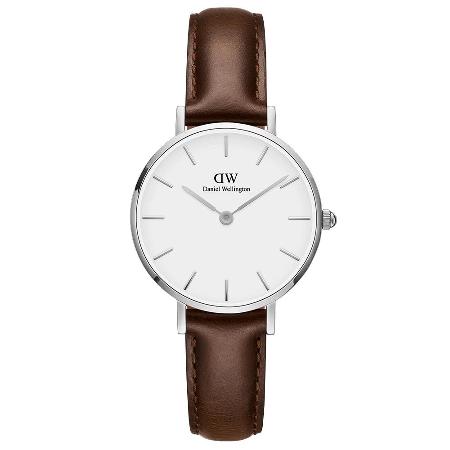 DW Daniel Wellington 
深棕色皮帶石英腕錶