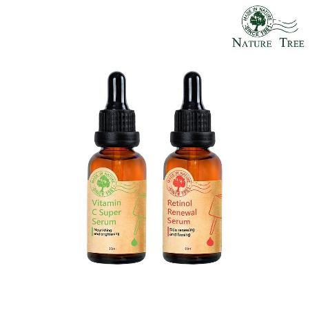 【Nature Tree】早C晚A新肌能組 (維他命C光透白濃縮精華+A醇新肌能量濃縮精華)