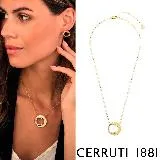 【Cerruti 1881】限量2折 經典PLEAT項鍊 全新專櫃展示品(CN1002 金色)